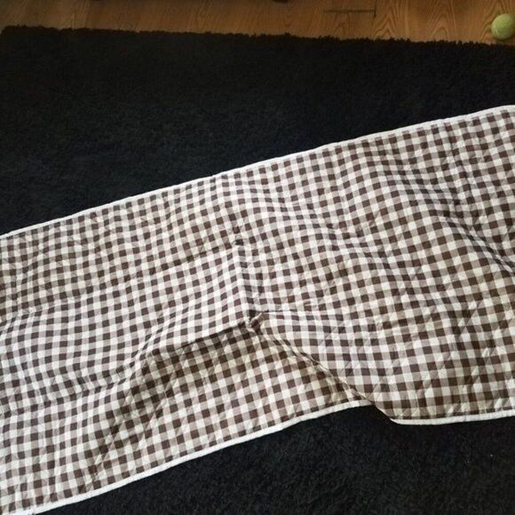 Dog Bed Pad Mat Protector Brown & White Checkered Reversible 30' x 70" Long - Picture 1 of 6
